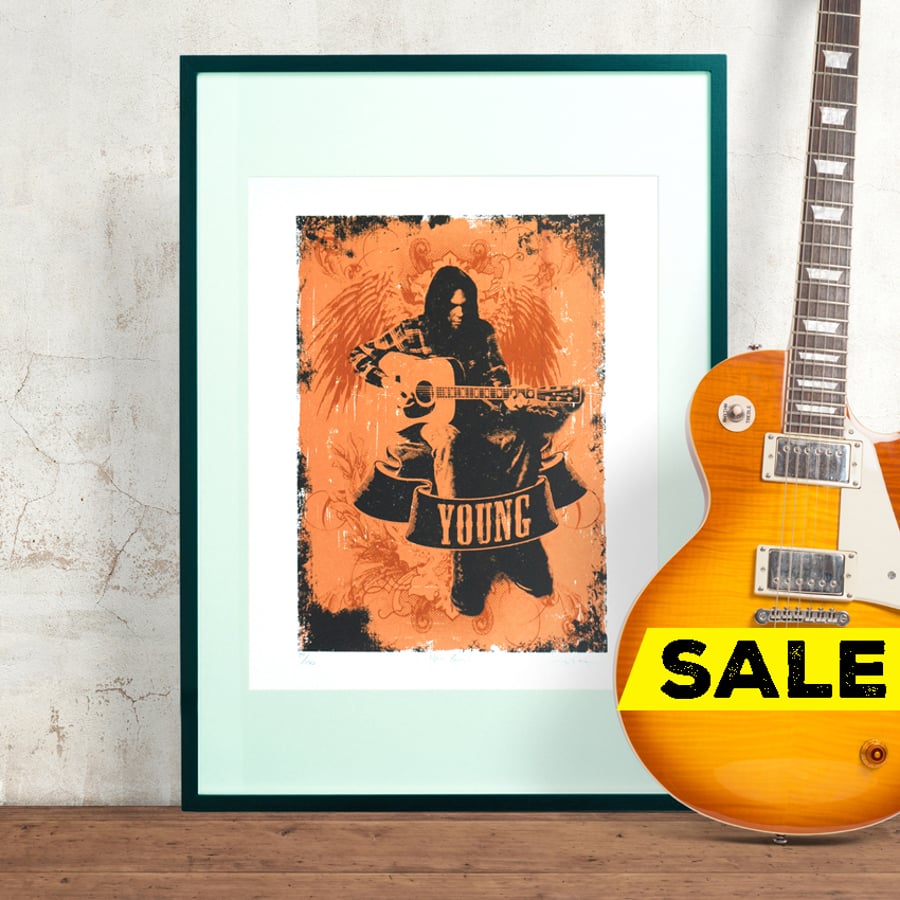 Hand Pulled Limited Edition ‘Neil Young’ Screen Print