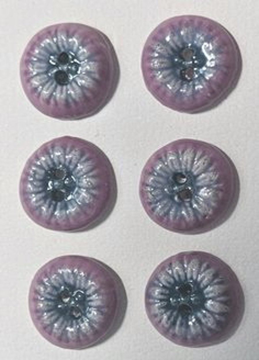 Set of Six Chunky Ceramic Buttons