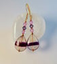 Fluorite And Crystal Earrings - Birthday, Anniversary, Bridesmaid, Gifts For Her - Image 2