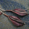 Large Copper Lily Dangle Earrings