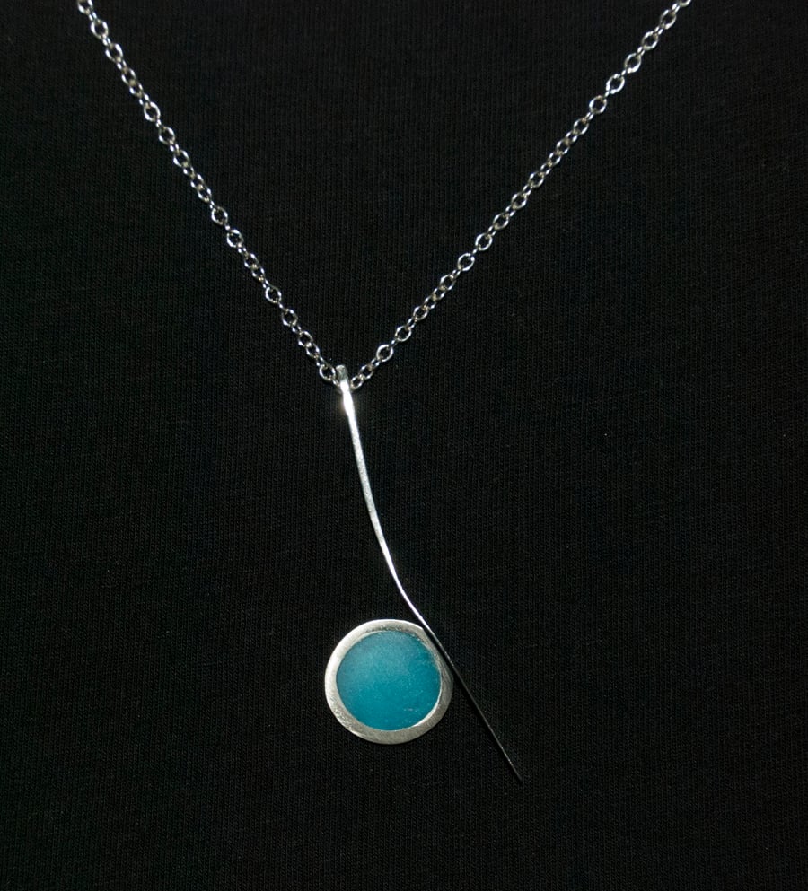 Something Blue Eco Silver pendant