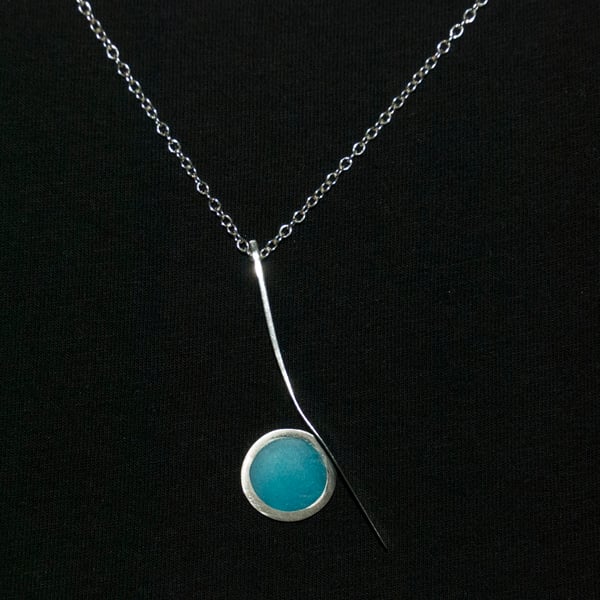 Something Blue Eco Silver pendant