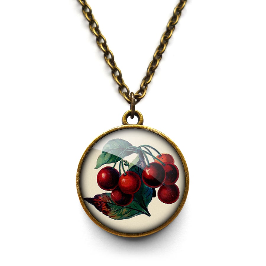 Vintage Cherries Necklace (ER02)
