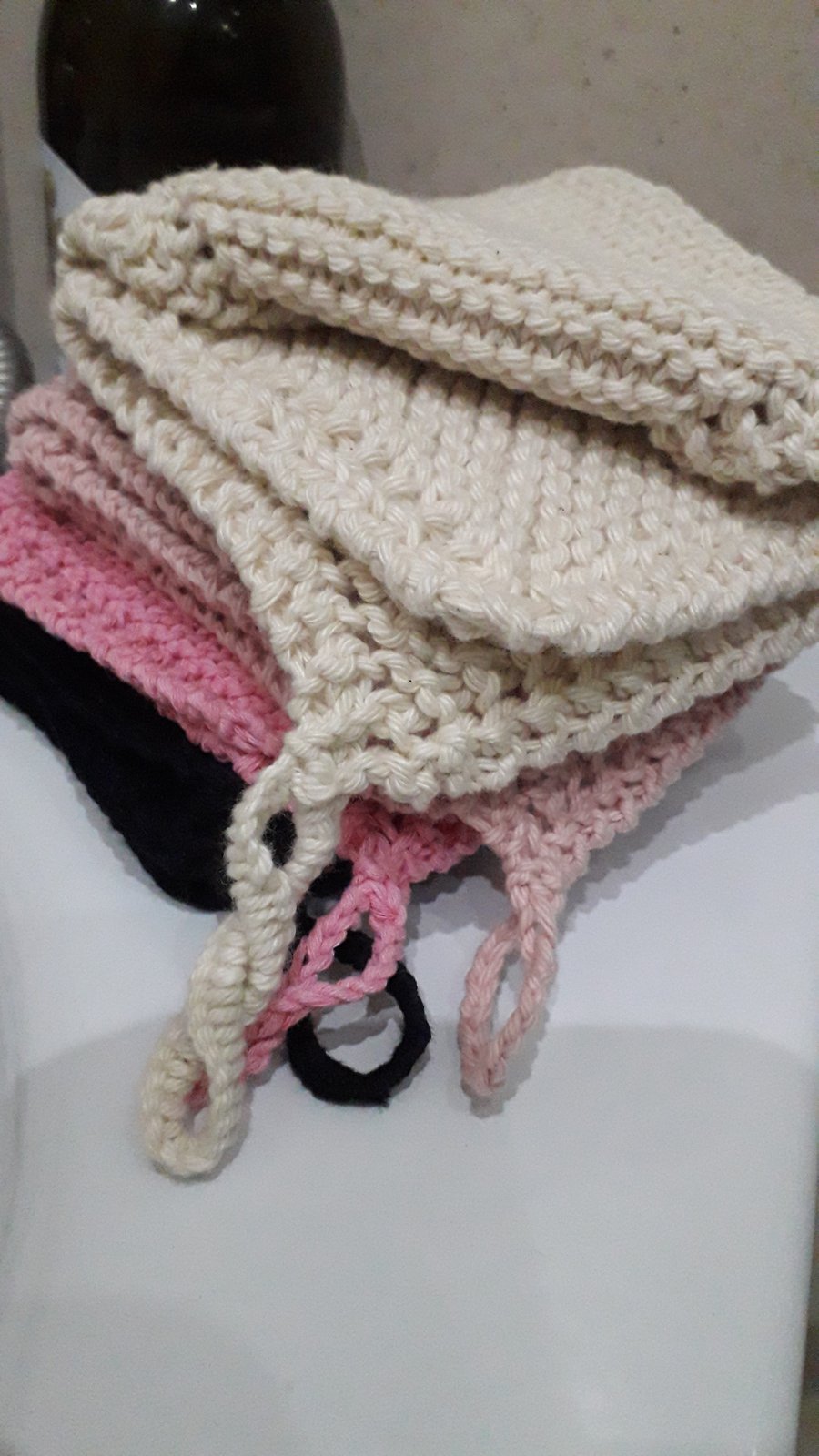 Multipurpose Handknitted cotton cloth Set of 2 Eco friendly Bio degradable