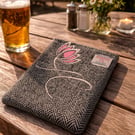 Small Table or Large iPhone Sleeve in Harris Tweed with Embroidery