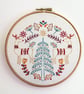 Christmas Embroidery Kit - ContemporaryChristmas Embroidery Kit, Hand Embroidery - Image 1