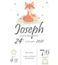 Personalised Fox Cub Birth Details Print Woodland Nursery Keepsake Newborn Gift - Image 4