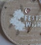 Christmas Card - Wreath With Cream Poinsettias- Festive Wishes - Image 5