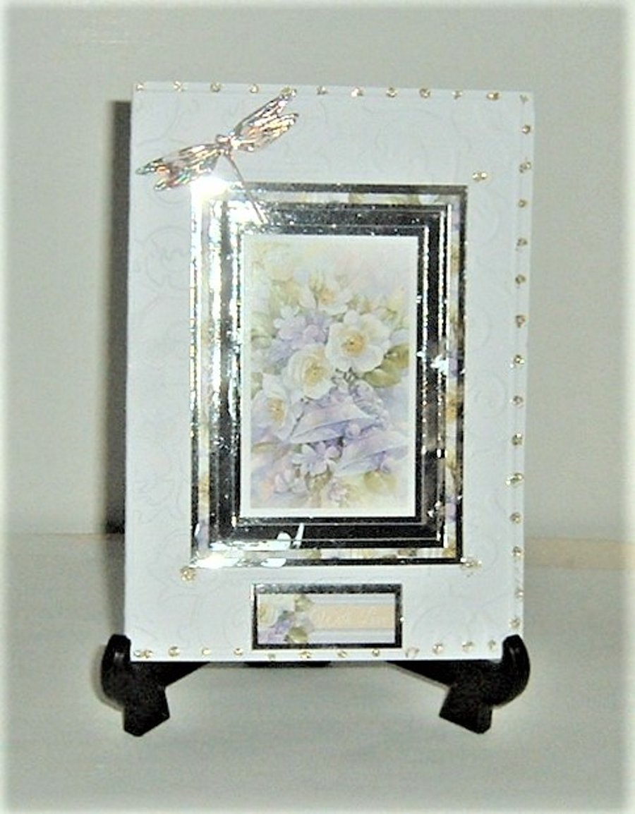 hand crafted anniversary or celebration card ( ref F 444)