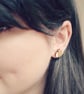 Wooden Bumble Bee Stud  Earrings - Image 3