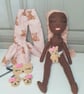 Zara - Bedtime Handmade Heirloom Doll, Embroidered Face, Nursery decor - Image 3