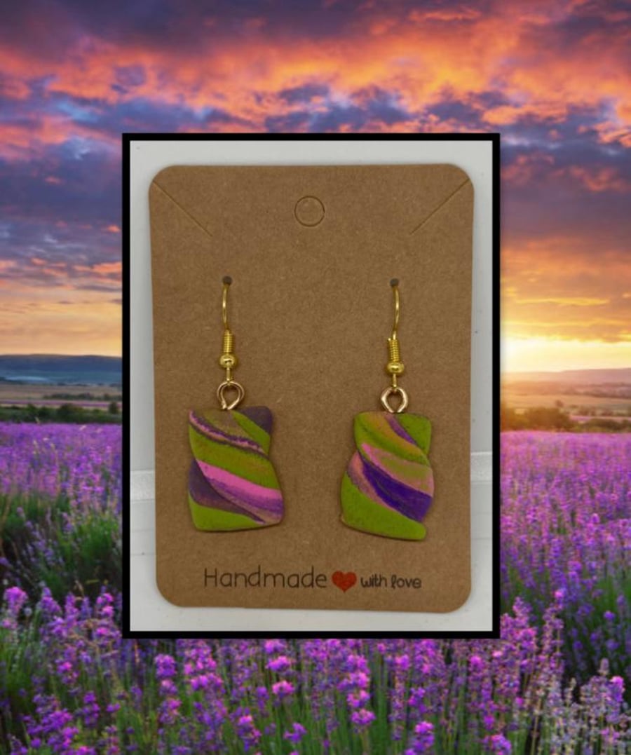 Outlet Lavender fields drop earrings