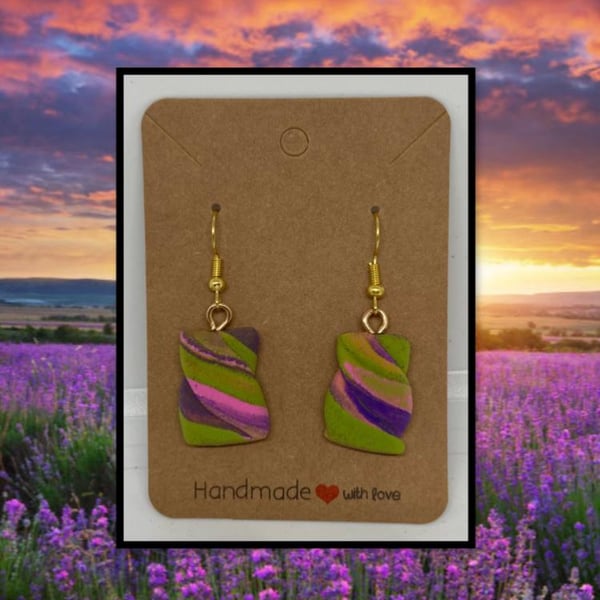 Outlet Lavender fields drop earrings