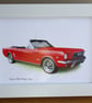 Ford Mustang 3.7L 1966  - 4x6", A4 or A3 Print in a Black or White frame