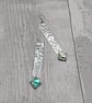 Aluminium Flat Rectangle Dangle Earrings with Diamond Abalone Shell Beads - Image 2