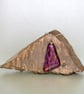 Red and Gold Dichroic Glass Pendant Necklace - 1123 - Image 4