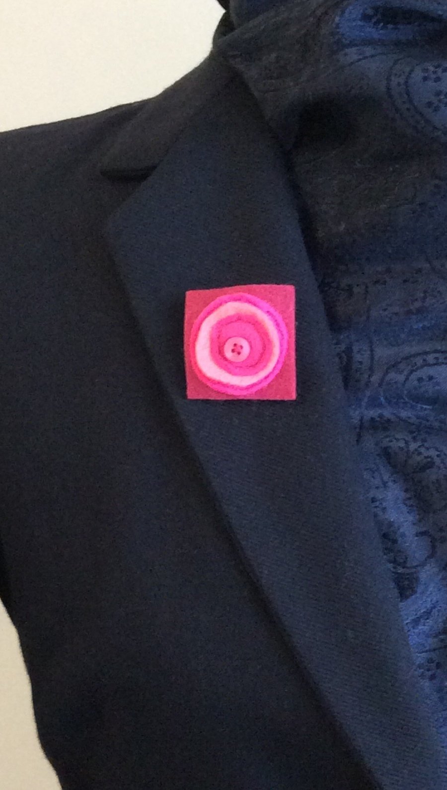 Felt brooch, Kandinsky style, pink shades