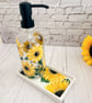 Soap or Lotion Bottle Hand Painted with Sunflowers  - Image 10