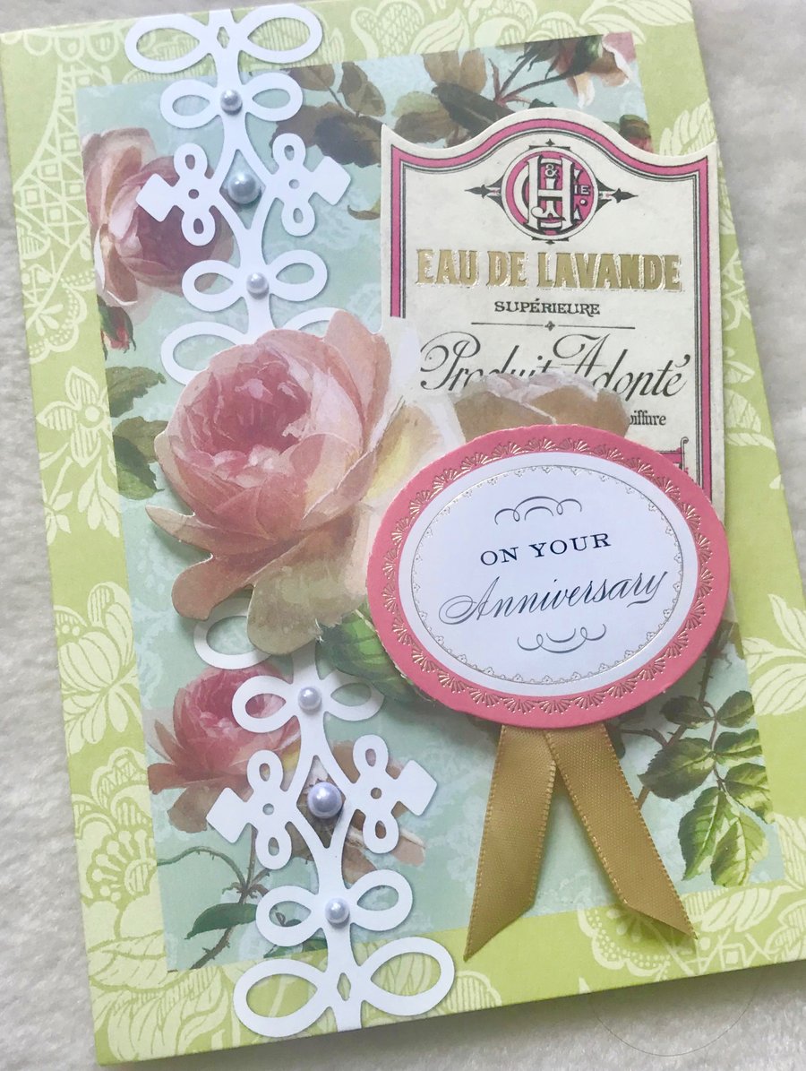 Luxury Handmade 3D Anniversary Card