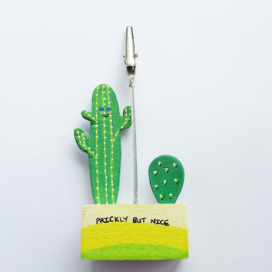 Cacti memo photo holder – Prickly but nice