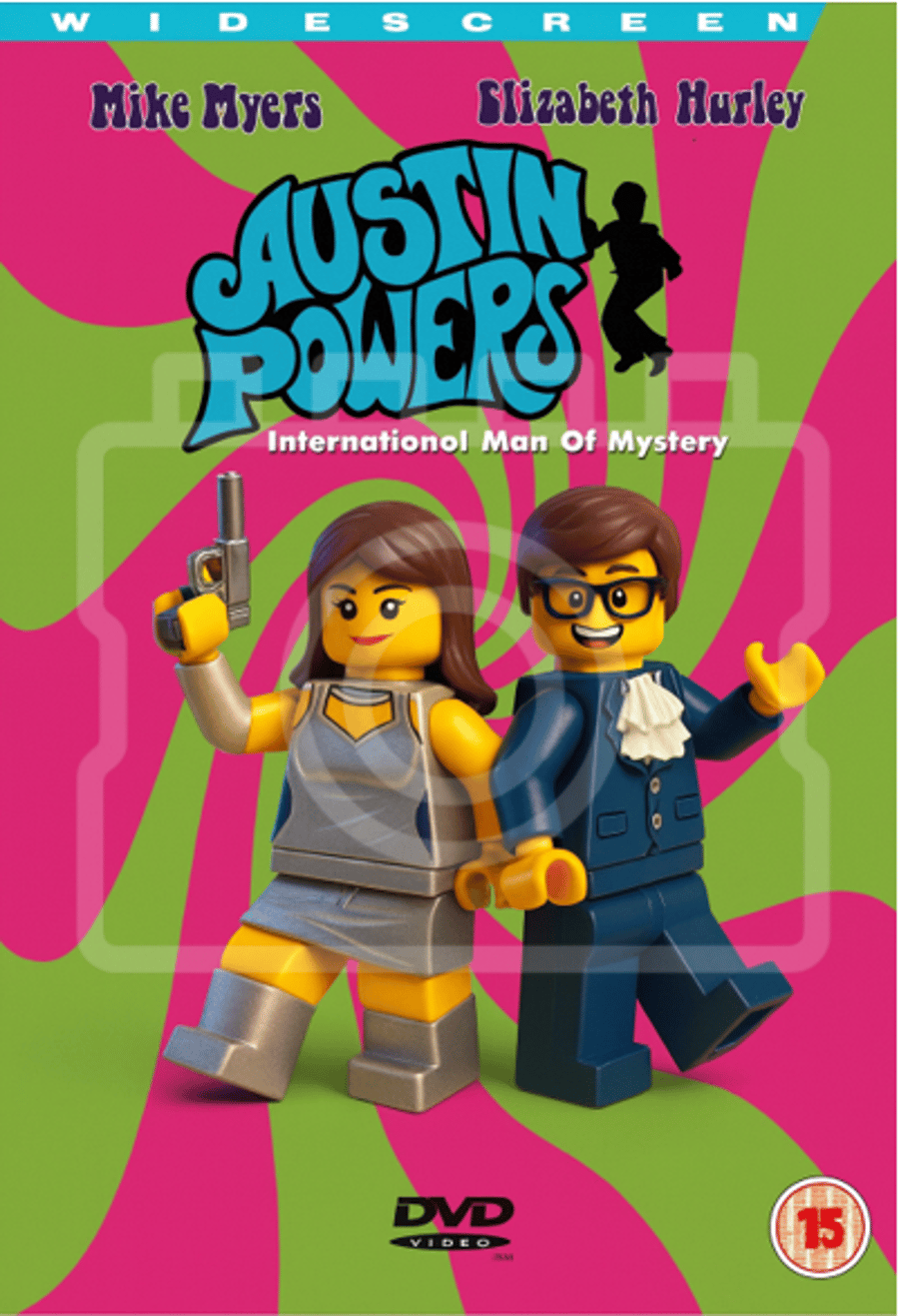 AUSTIN POWERS - LEGO-Inspired Movie Poster - A4 - Ready to Frame