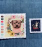 Fabric Postage Stamps - Doggies 2 - Image 2