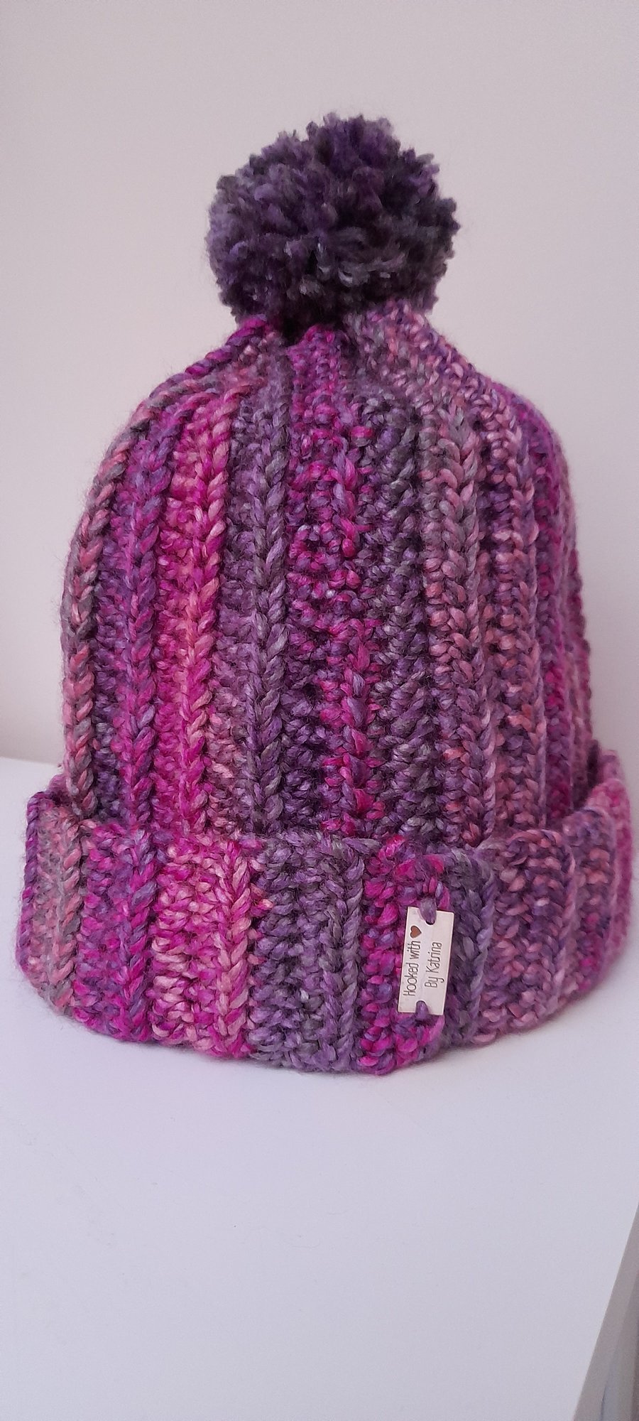 Chunky Crocheted Bobble Hat