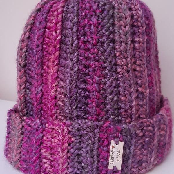 Chunky Crocheted Bobble Hat