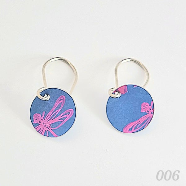 006 - Handmade Aluminium and Silver Reversible Earrings