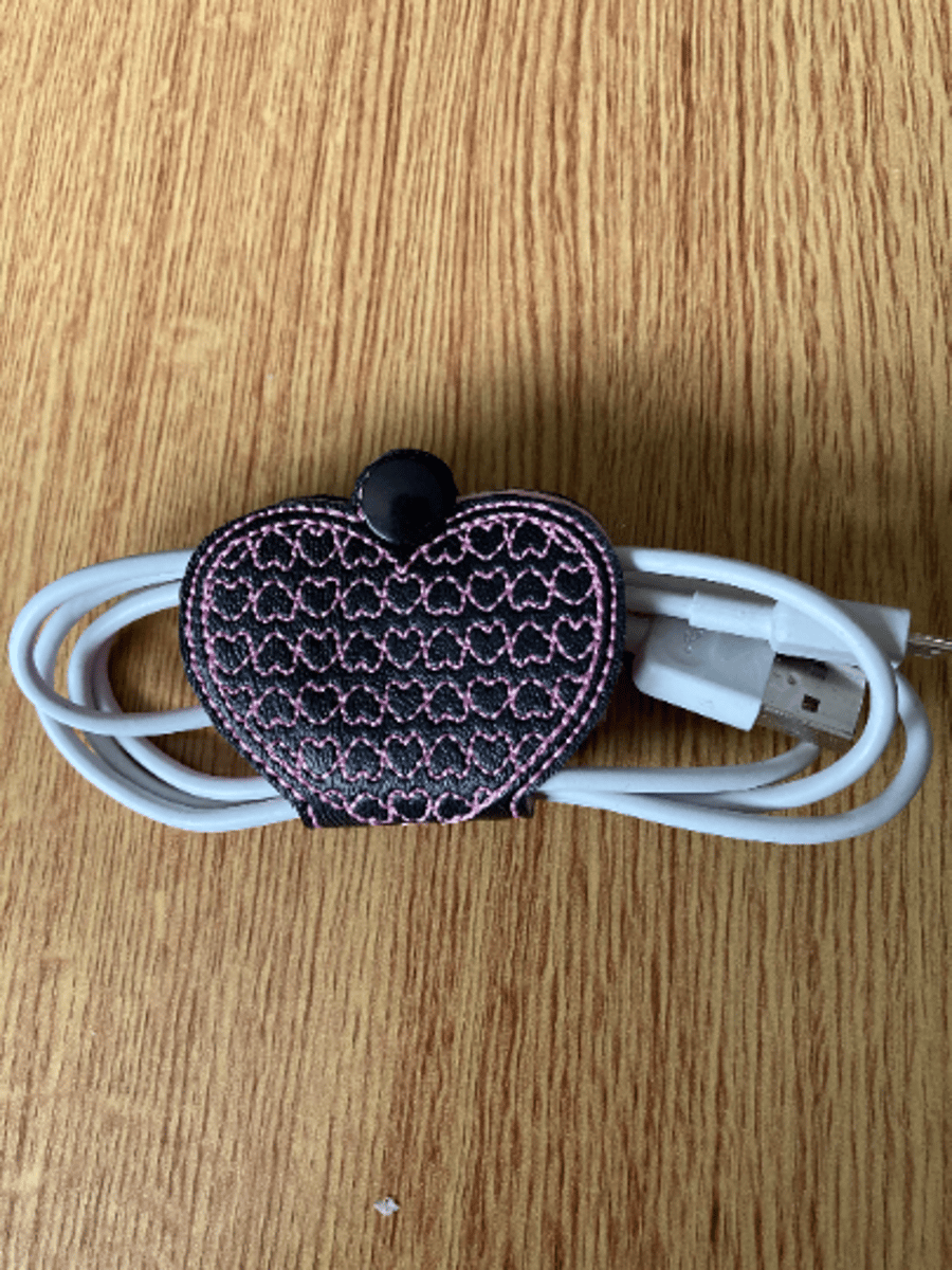 1063. Double heart cord wrap.