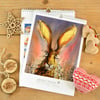 Hare calendar for 2024 with hare paintings wall planner A4 size