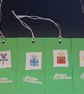 Six Large Cross-Stitch Christmas Gift Tags – Colourful Presents - Image 2