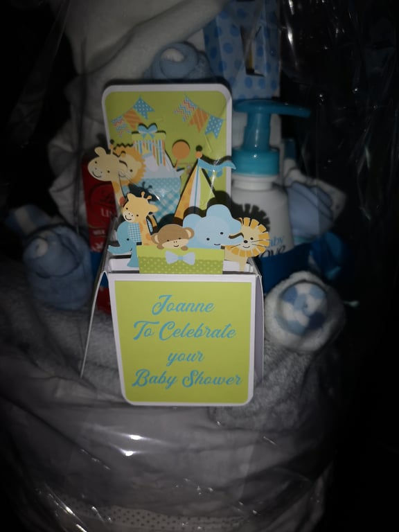 Large Baby Shower Box Card - can be personalised