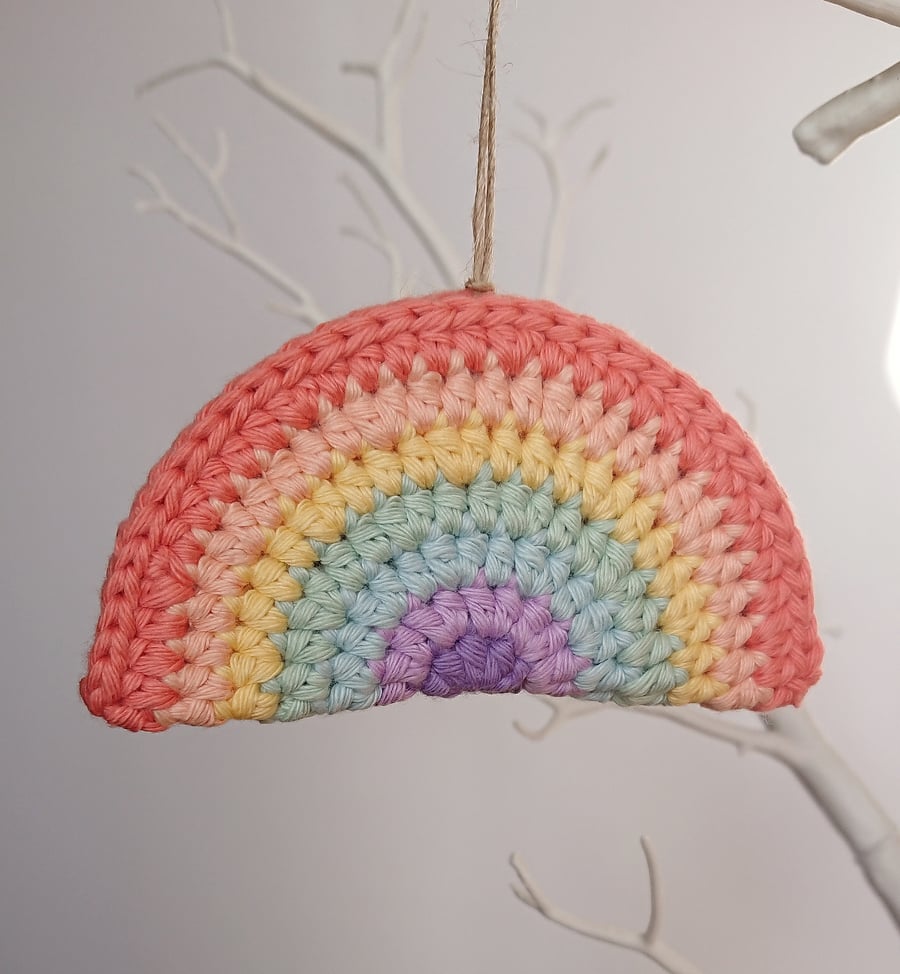 Crochet Rainbow Pale - Hanging Decoration