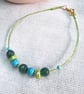 Green-blue wire necklace
