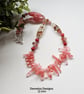 Designer Peach Quartz Designer Necklace - Image 6