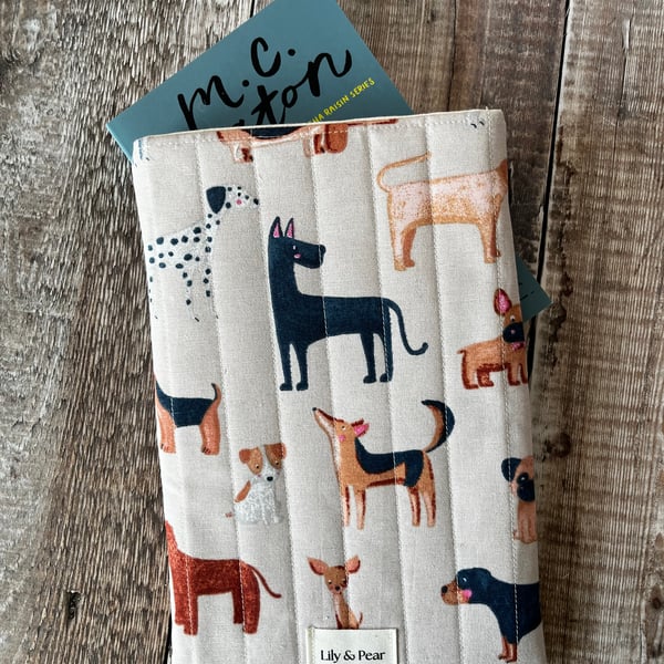 Dog Print Book Sleeve