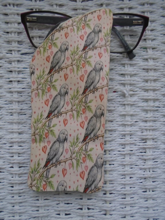 African Grey Parrot Glasses Case 