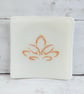 Yoga Inspired Square Fused Glass Dish with a Lotus Flower Motif  - Image 3