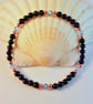 Blue Goldstone, Swarovski 'Light Sapphire' Crystal & Copper Bracelet-Free UK P&P - Image 6