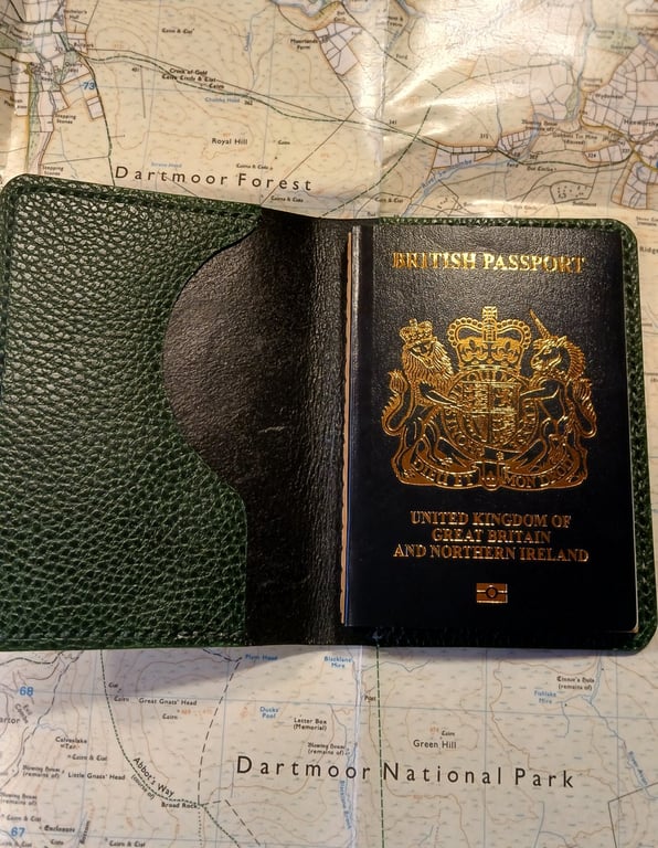 Handcrafted Leather Passport size journal cover, 