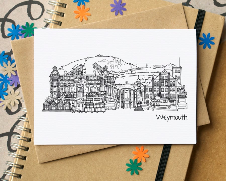 Weymouth Skyline Greetings Card