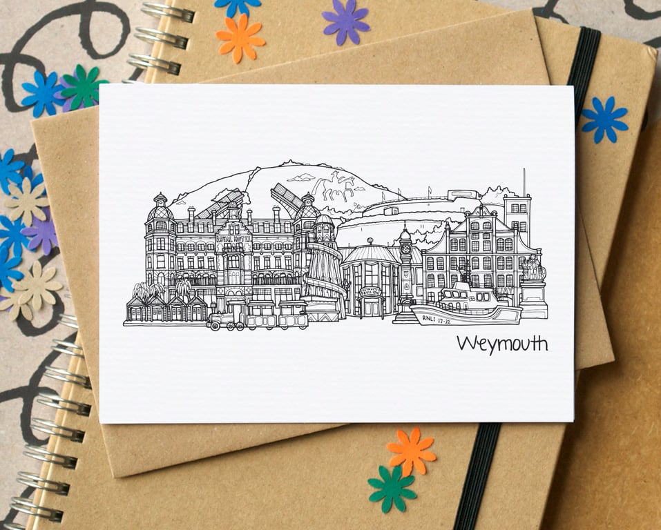 Weymouth Skyline Greetings Card