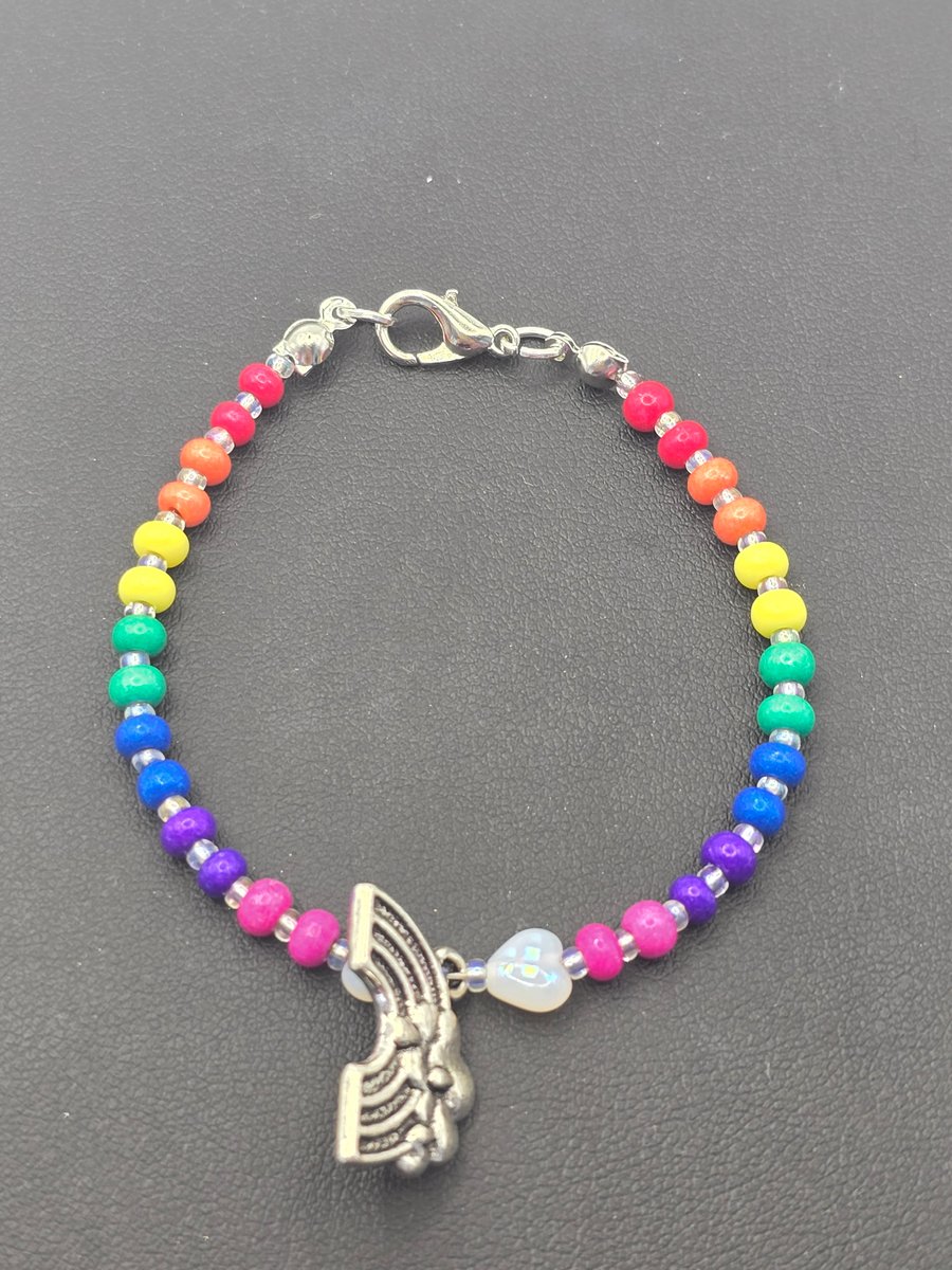 Kids Rainbow charm bracelet 