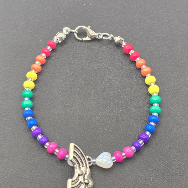 Kids Rainbow charm bracelet 