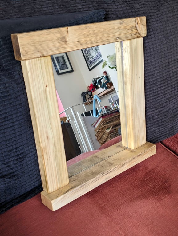 Rustic Reclaimed Pine Mirror