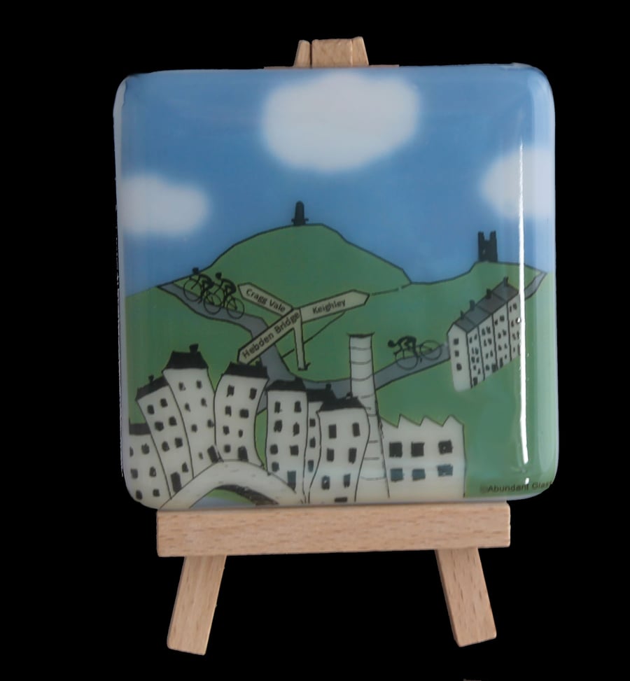 Hebden Bridge Cyclist Coaster - Inspired by Tour de France coming to Yorkshire