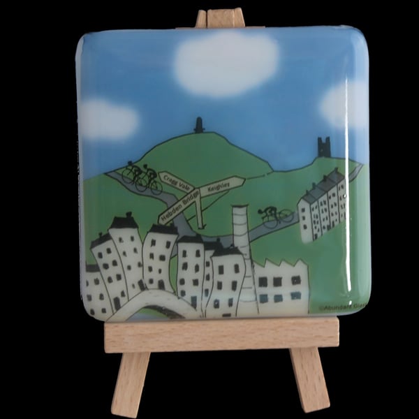 Hebden Bridge Cyclist Coaster - Inspired by Tour de France coming to Yorkshire