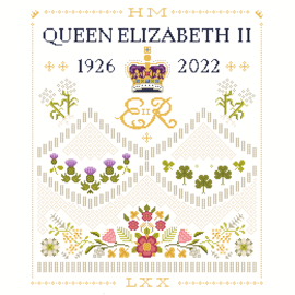 093 - Cross Stitch Sampler to commemorate HM Queen Elizabeth II 
