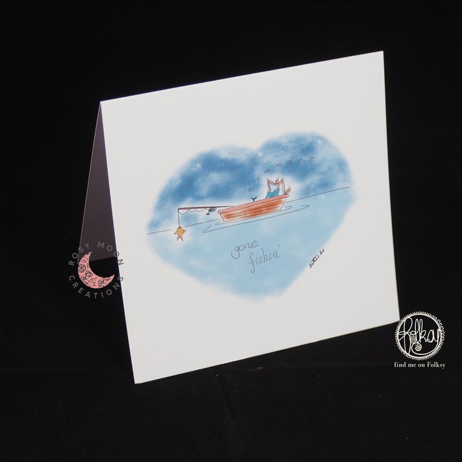 The One That Got Away…Fishing Themed Blank Card